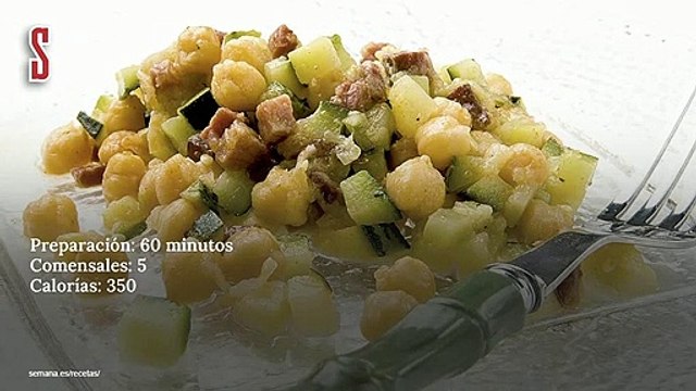 Vídeo Receta: Garbanzos con calabacín