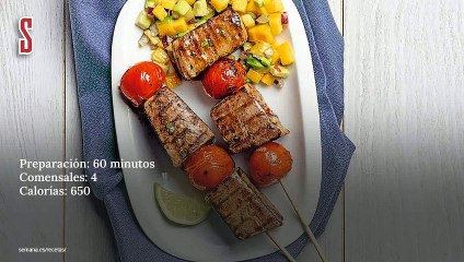 Vídeo Receta: Brochetas de atún y tomate