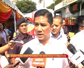 Nisbah penggunaan pengangkutan awam wajar ditingkatkan