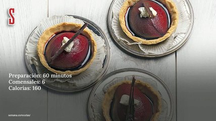 Vídeo Receta: Tartaletas de peras al vino con queso