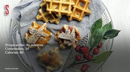 Vídeo Receta: Minigofres salados con semillas de amapola