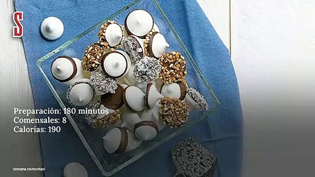 Vídeo Receta: Bocados de merengue con chocolate