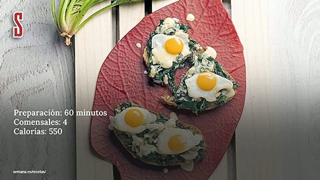 Vídeo Receta: Tosta de espinacas y huevo de codorniz