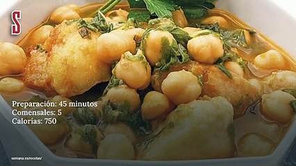 Vídeo Receta: Potaje de garbanzos con rape