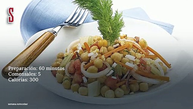 Vídeo Receta: Ensalada de garbanzos con hinojo y judías verdes