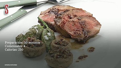 Vídeo Receta: Presa con champiñones y pimientos