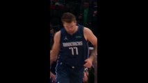Doncic launches helicopter lob for Powell to dunk