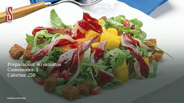 Vídeo Receta: Ensalada de jamón de pato