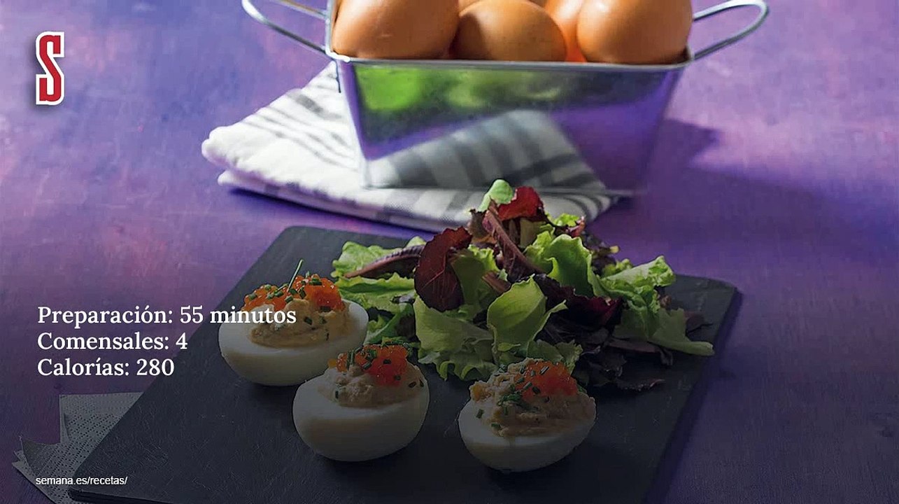 Vídeo Receta: Huevos rellenos de gambas