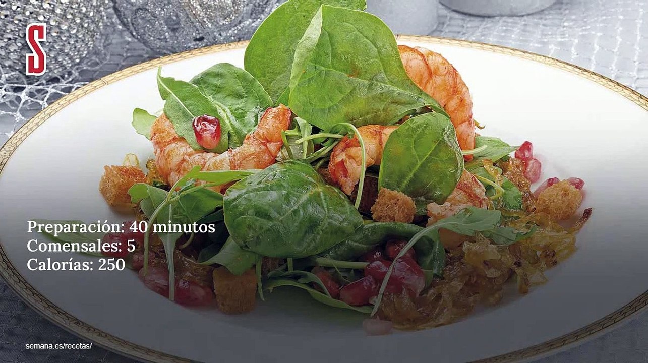 Vídeo Receta: Ensalada templada de langostinos