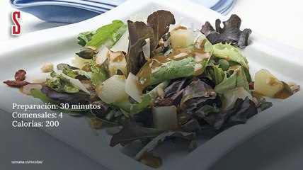 Vídeo Receta: Ensalada de pera con queso y nuez