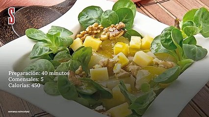 Vídeo Receta: Ensalada de pera y nuez