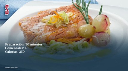 Vídeo Receta: Salmón en papillote con uvas