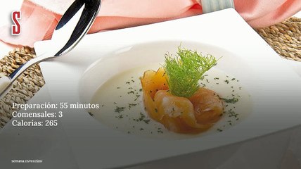 Vídeo Receta: Sopa fría de hinojo al salmón ahumado