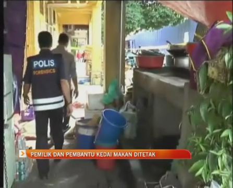 Pemilik dan pembantu kedai makan ditetak