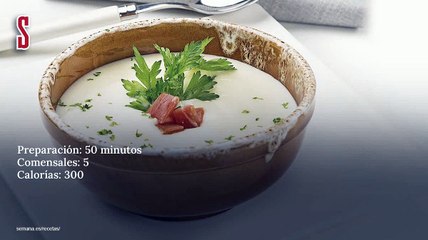 Vídeo Receta: Crema de patata con mayonesa con jamón
