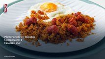 Vídeo Receta: Huevos fritos con migas y chistorra