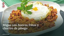 Vídeo Receta: Migas con huevos fritos y chorizo de jabugo
