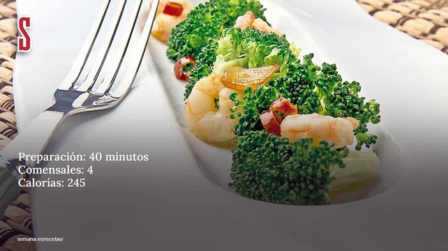 Vídeo Receta: Brocoli con gambas al ajillo