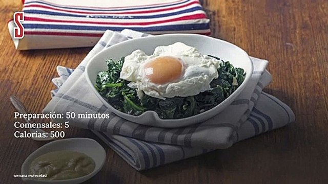 Vídeo Receta: Huevos con espinacas y salsa al curry