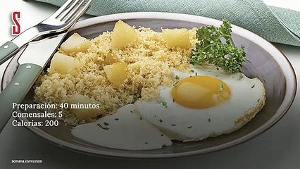 Vídeo Receta: Huevos con migas y peras