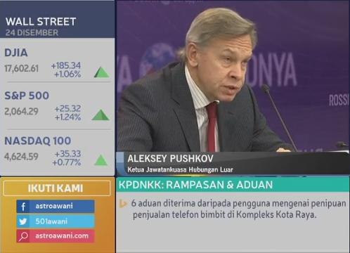 Rusia harap sekatan EU dan AS dihapuskan 2016