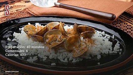 Vídeo Receta: Almejas a la marinera con arroz