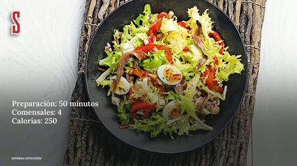 Vídeo Receta: Ensalada de escarola y pimientos