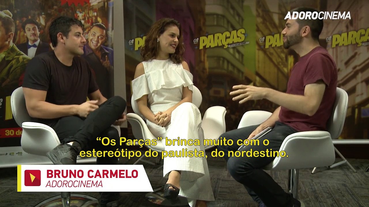 Os Parças Entrevista (1) Halder Gomes, Bruno de Luca, Paloma Bernardi