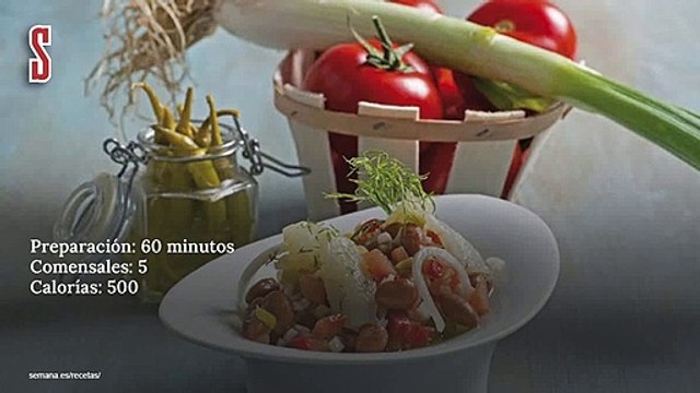 Vídeo Receta: Ensalada de judías rojas con bacalao