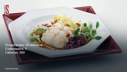 Vídeo Receta: Ensalada templada de rape con ajada