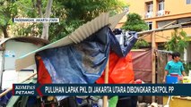 Ganggu Akses Pejalan Kaki, Petugas Satpol PP Bongkar Puluhan Lapak Pedagang di Pademangan Jakarta!