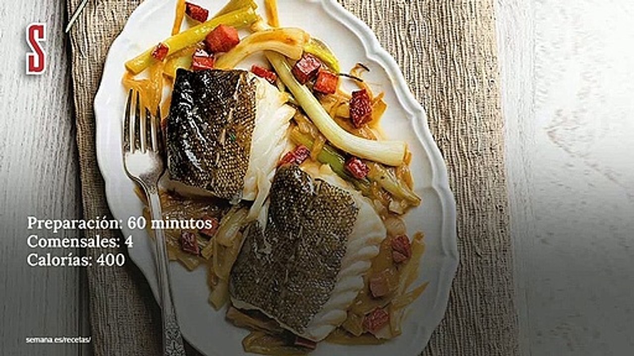 Vídeo Receta: Bacalao con ajos tiernos y jamón