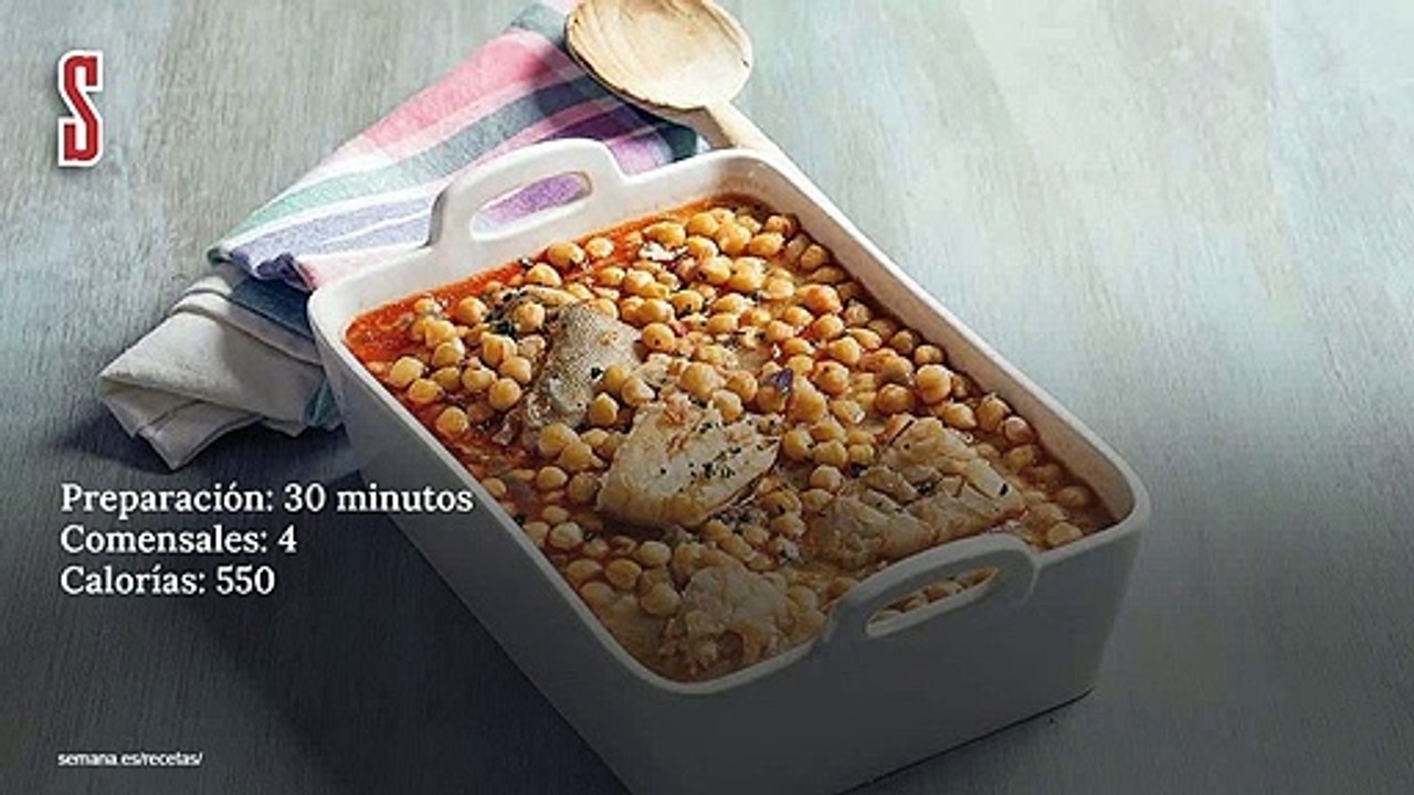 Vídeo Receta: Garbanzos con bacalao a la vizcaína