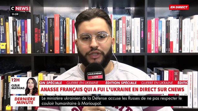 Guerre en Ukraine - Très ému, un étudiant français raconte dans Morandini Live sa fuite du pays et son retour en France: Je ne sais pas si je vais revoir un jour mes amis ukrainiens engagés dans l'armée - VIDEO