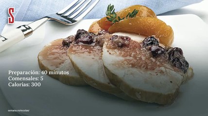 Vídeo Receta: Pechuga de pavo con melocotón
