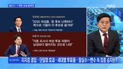 [백운기의 뉴스와이드] 대선 D-1 막판 유세 총력전