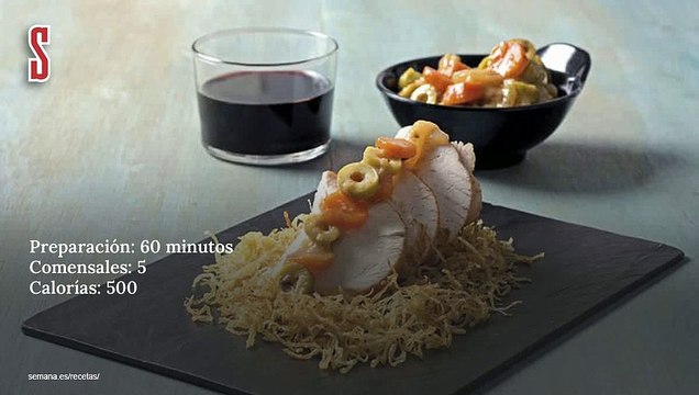 Vídeo Receta: Pechuga de pavo con aceitunas