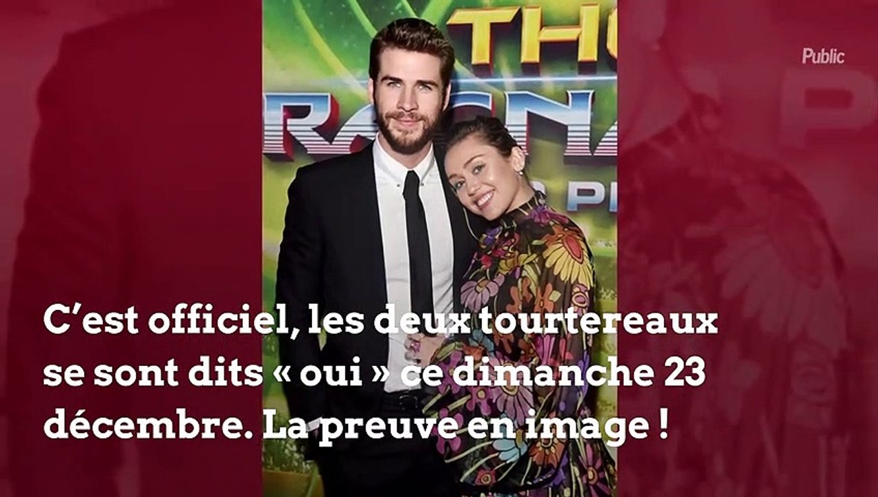 Miley Cyrus confirme son mariage avec Liam Hemsworth sur Instagram