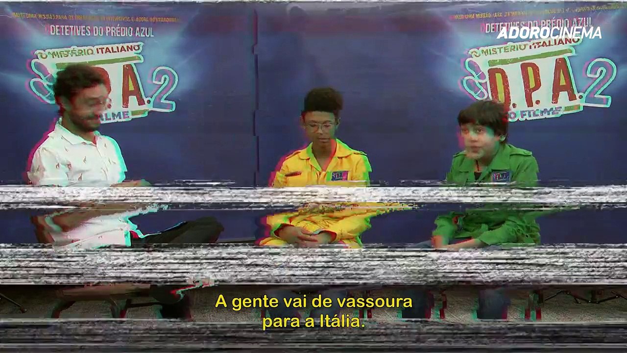 Detetives do Prédio Azul 2 - O Mistério Italiano Entrevista Elenco Infantil