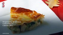 Vídeo Receta: Pie de pollo en hojaldre con verduras