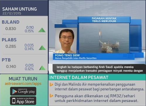 Pasaran minyak terus merundum