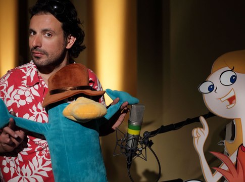 Exclu Video : Bruno Salomone en pleine séance de doublage Mes cordes vocales partent du talons !