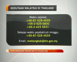 Perkembangan nahas bas di Chiang Mai