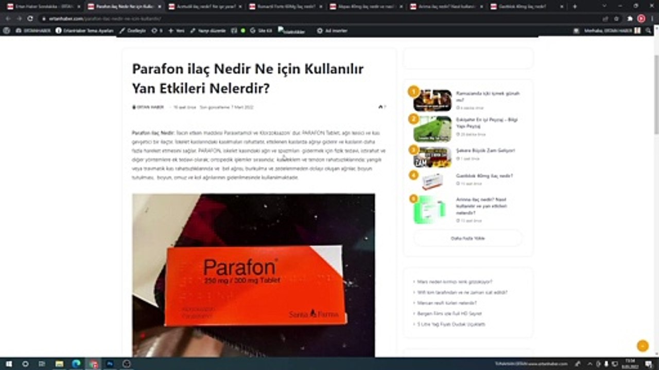 Parafon ilaç Nedir Ne için Kullanılır Yan Etkileri Nelerdir