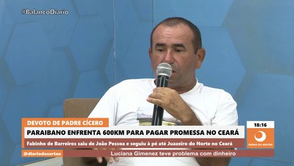 Paraibano que enfrentou 600 km para pagar promessa diz o que mais lhe chamou atenção na caminhada