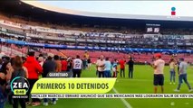 Detienen a 10 por los hechos violentos en el Estadio Corregidora