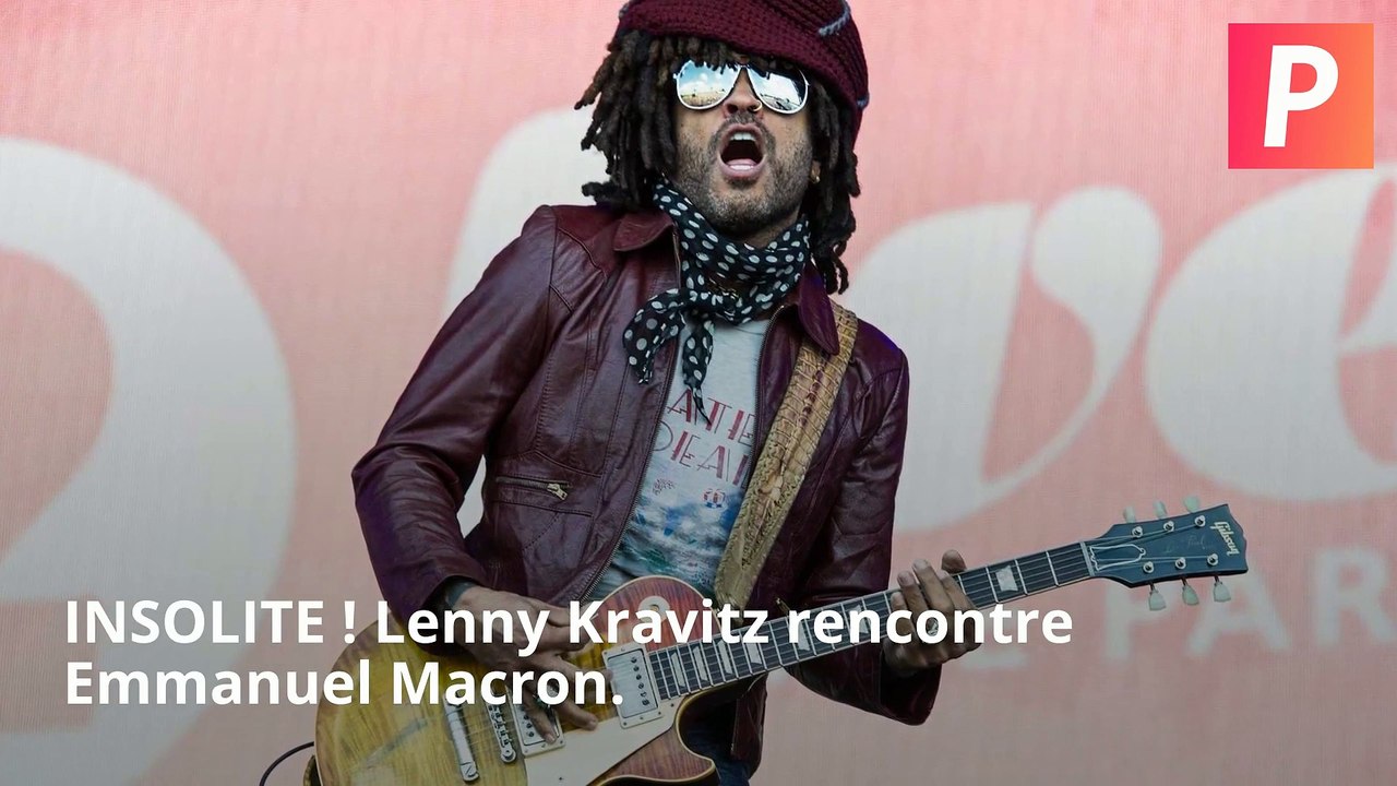 INSOLITE ! Quand Lenny Kravitz rencontre Emmanuel Macron