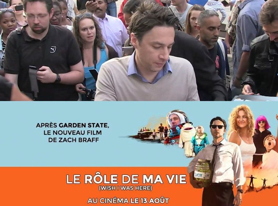 Exclu vidéo : Zach Braff à l’avant première du film "Le rôle de ma vie" à Paris !