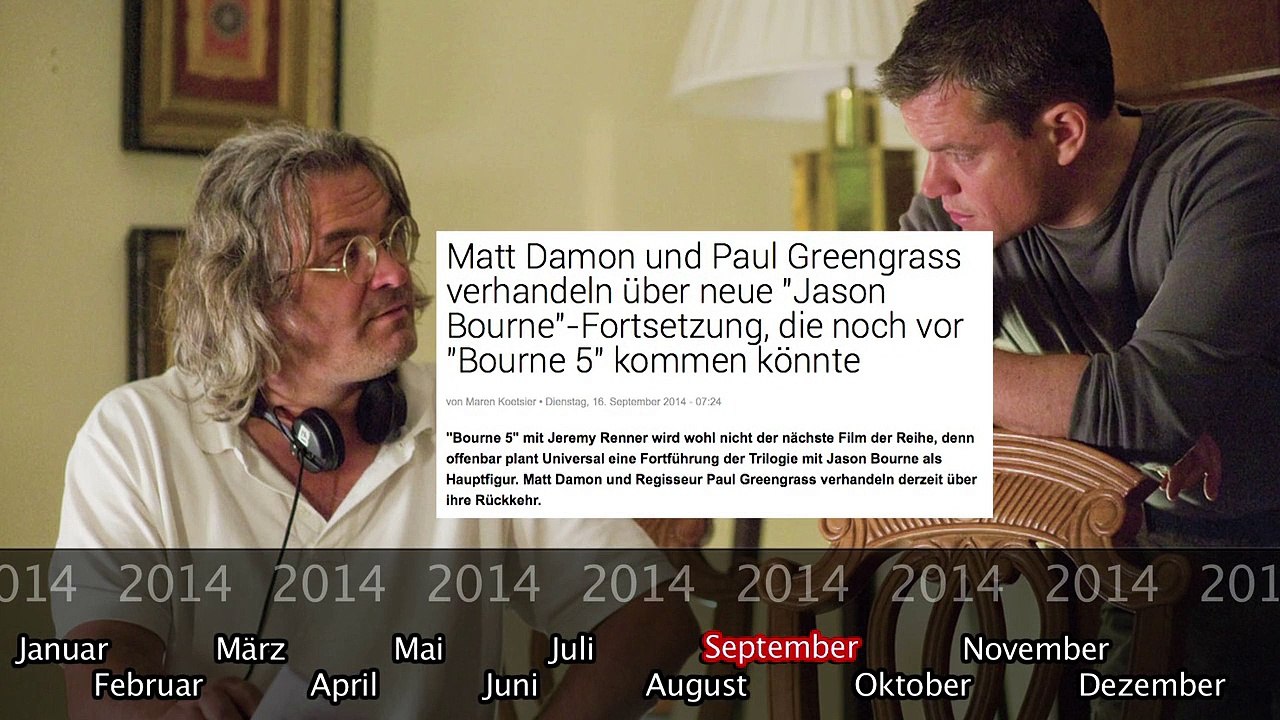Was bisher geschah... alle wichtigen News zu 'Bourne 5' auf einen Blick!